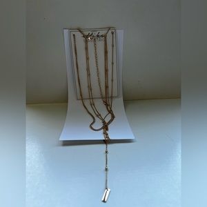 Long gold chain necklace